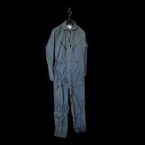 Vintage 1967 Mason & Hughes K-2B Flight Suit Sage Green USAF Coverall Small Long